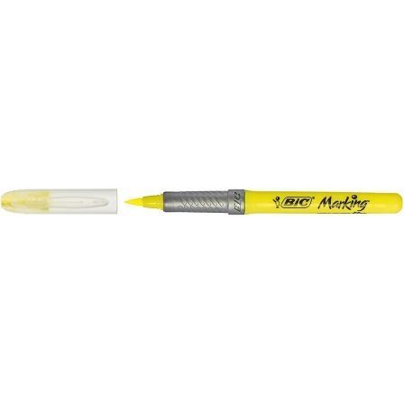 BIC Brite Liner Grip Marcador Fluorescente Amarillo Caja de 12